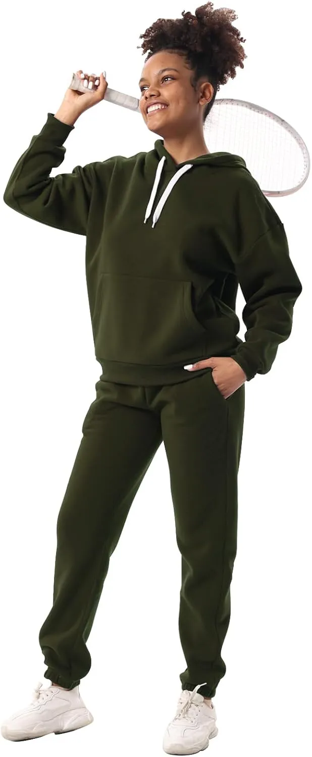 Yasumond Women's Two Piece Outfits Sweatsuit Set Jogging Track Suits Zipper Hoodies & Sweatpants