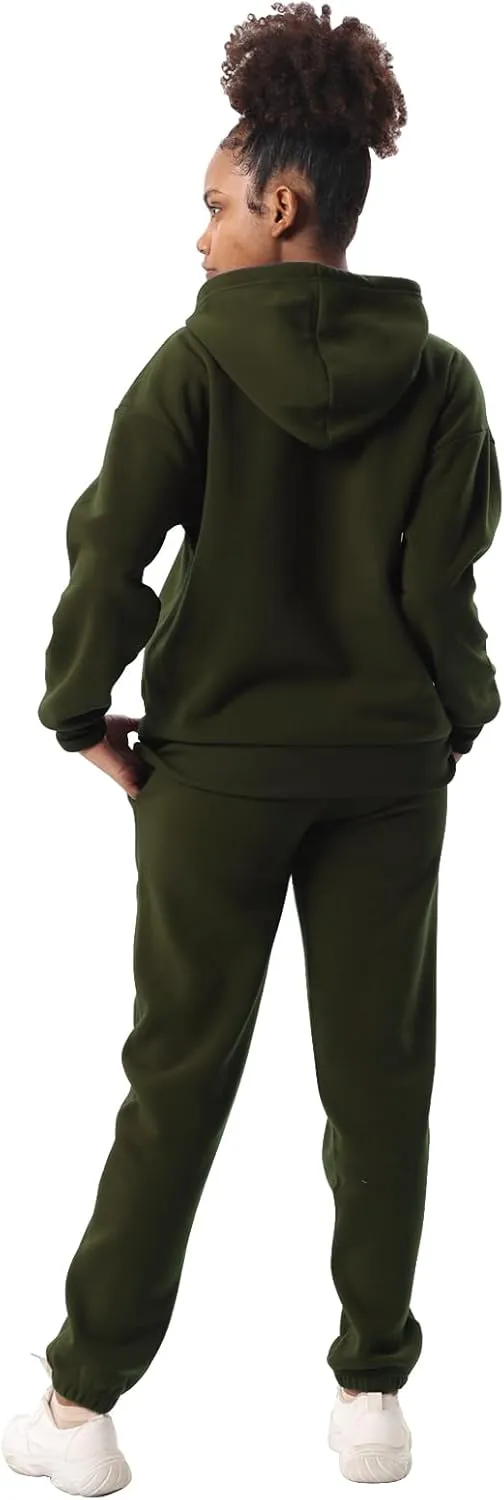 Yasumond Women's Two Piece Outfits Sweatsuit Set Jogging Track Suits Zipper Hoodies & Sweatpants